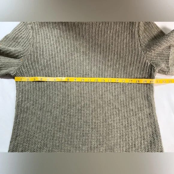 ABERCROMBIE & FITCH Men's taupe open knit crewneck sweater size M - Picture 13 of 14